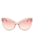 GUESS EYEWEAR monogram-pattern cat-eye sunglasses - Pink