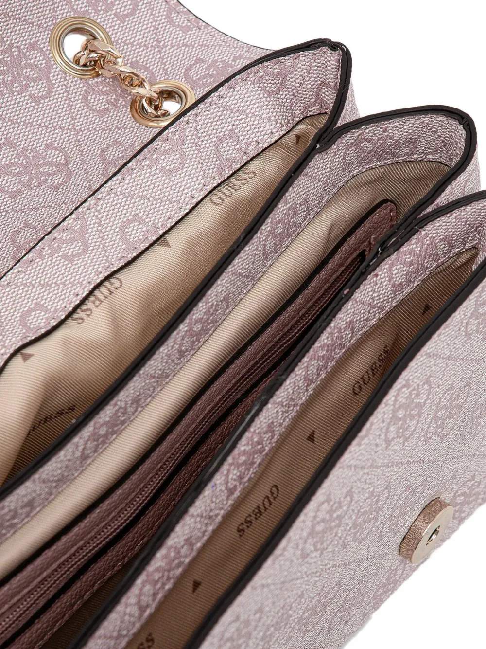 GUESS USA Tas met logoprint en omslag Roze
