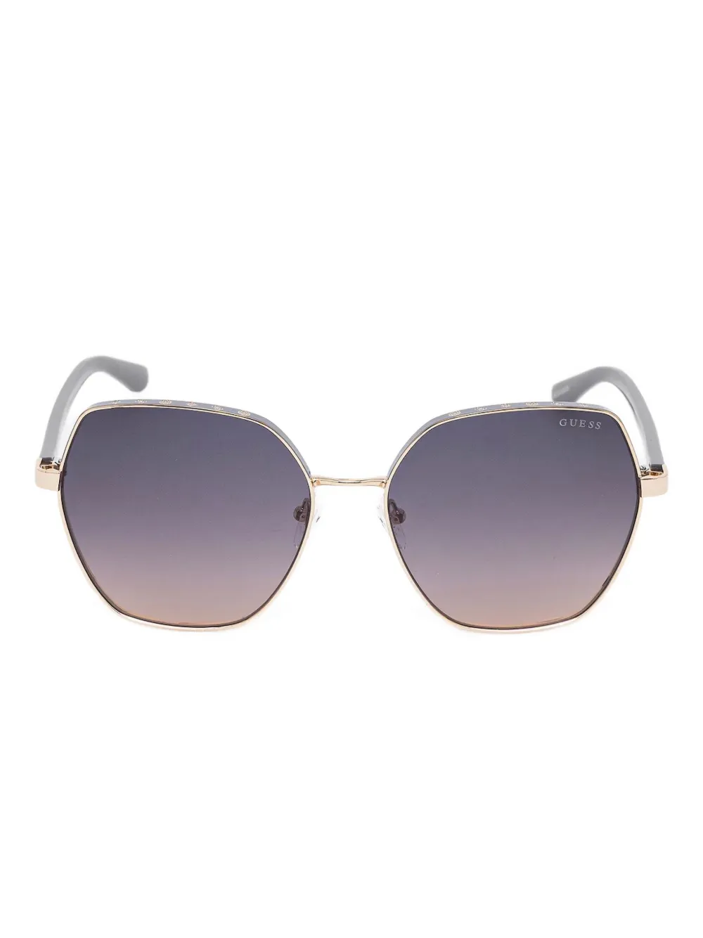 GUESS EYEWEAR ジオメトリックフレーム サングラス - グレー GUESS EYEWEAR ジオメトリックフレーム サングラス - グレー