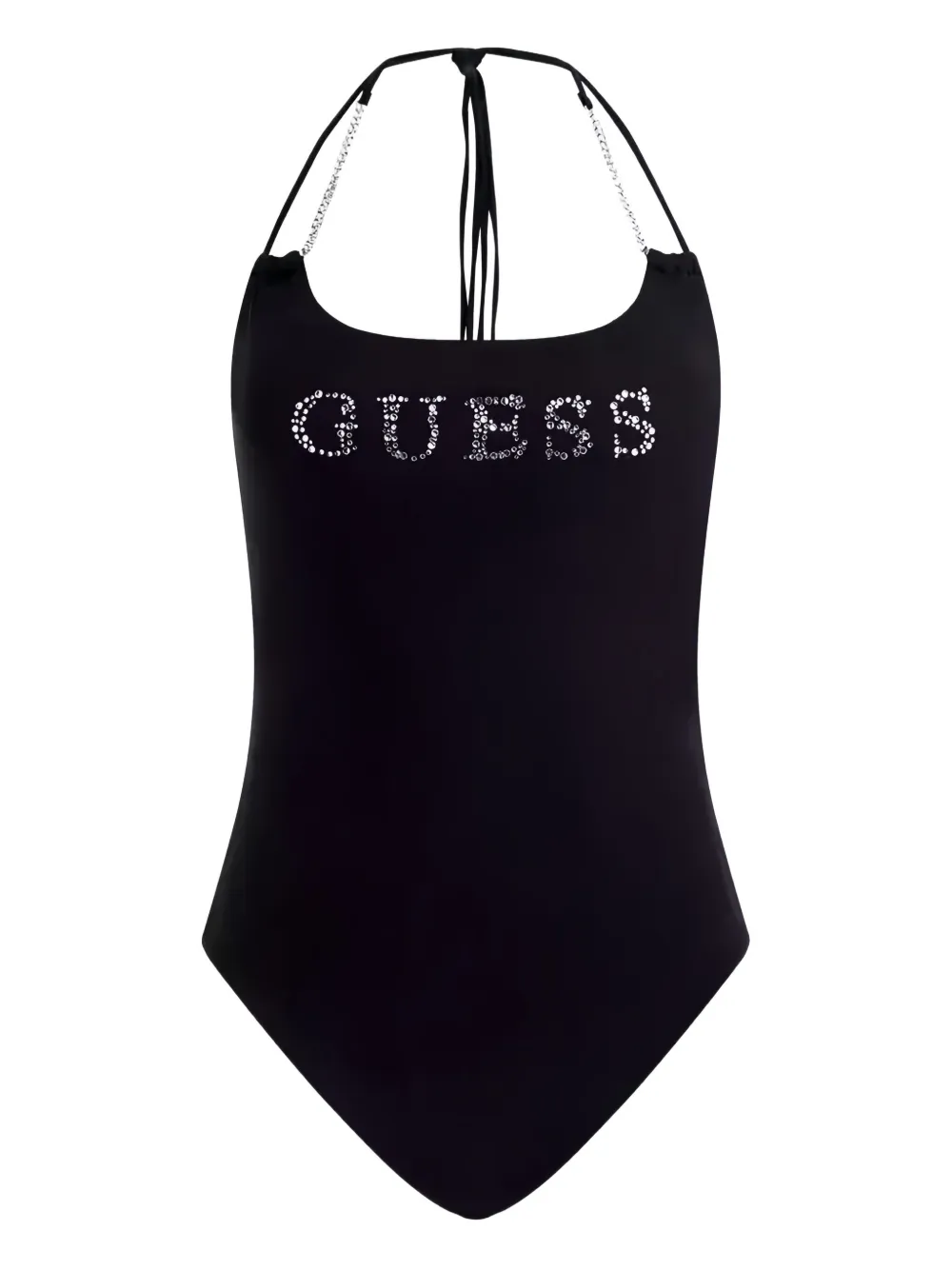 Guess Usa Rhinestone-embellished Swimsuit In Black