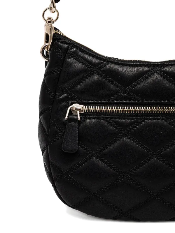 GUESS USA Tamsin Quilted Shoulder Bag | Black | FARFETCH