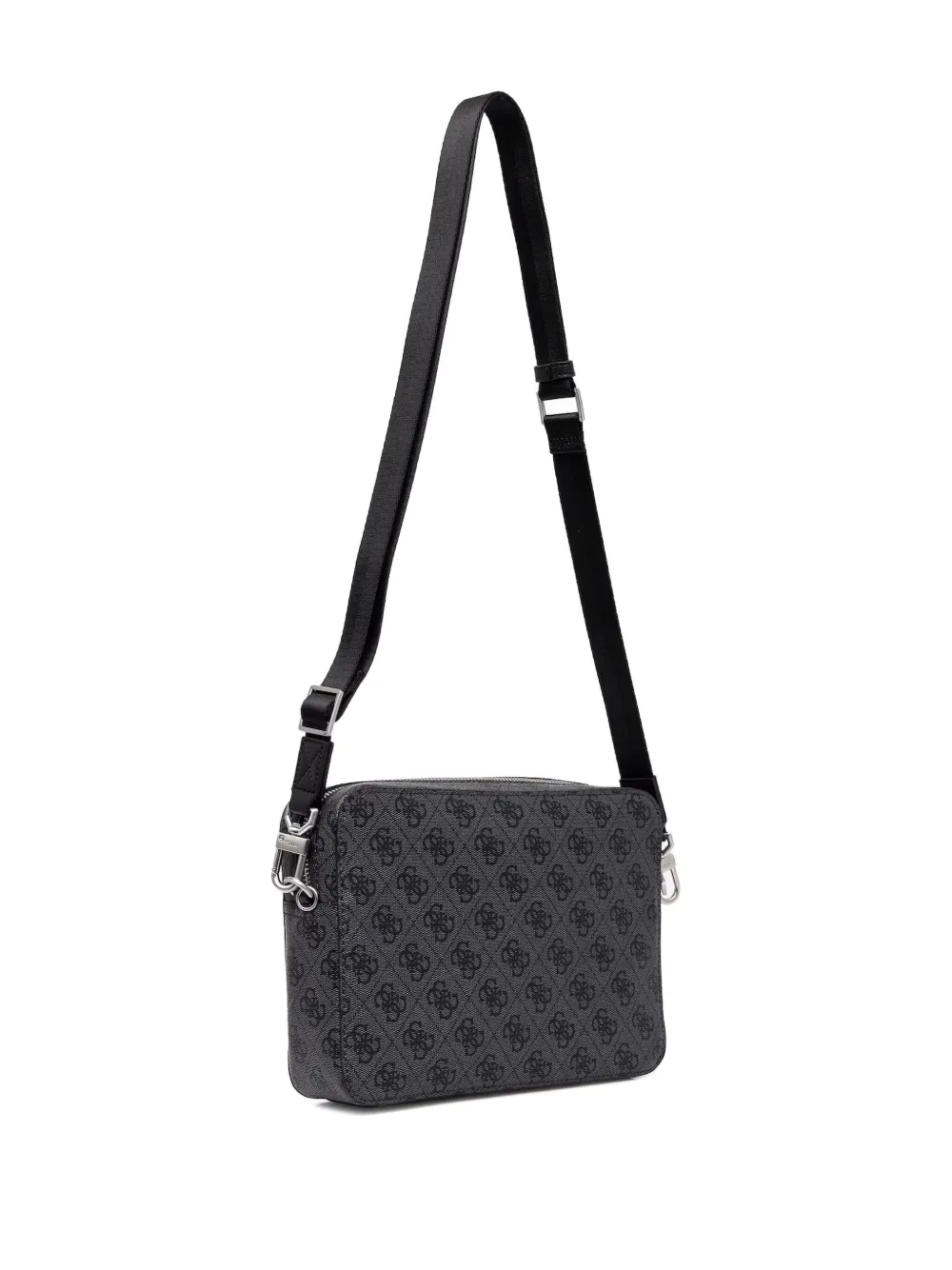 GUESS USA Milano monogram-print messenger bag - Zwart