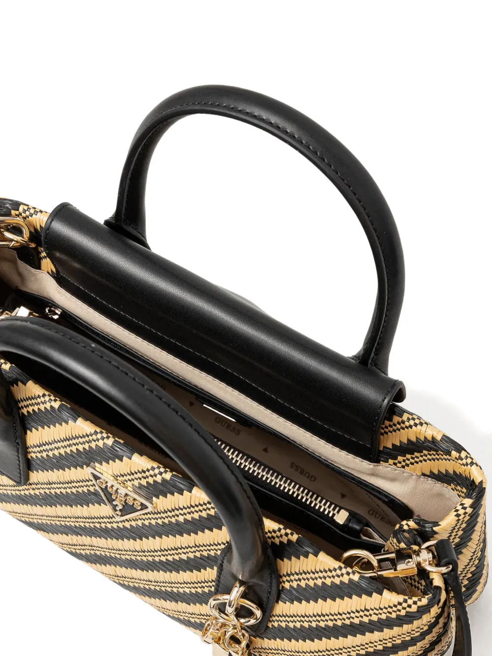 GUESS USA Gestreepte shopper Beige
