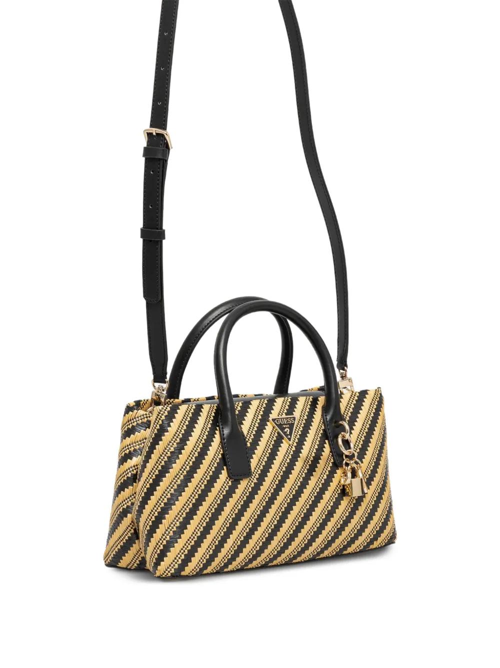 GUESS USA Gestreepte shopper Beige