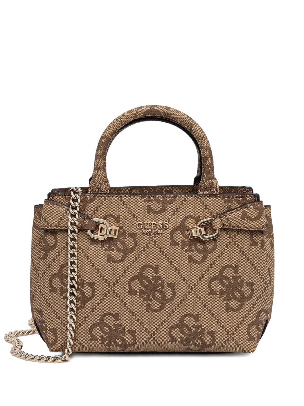 GUESS USA mini Lorelei monogram-print tote | Brown | Image 1