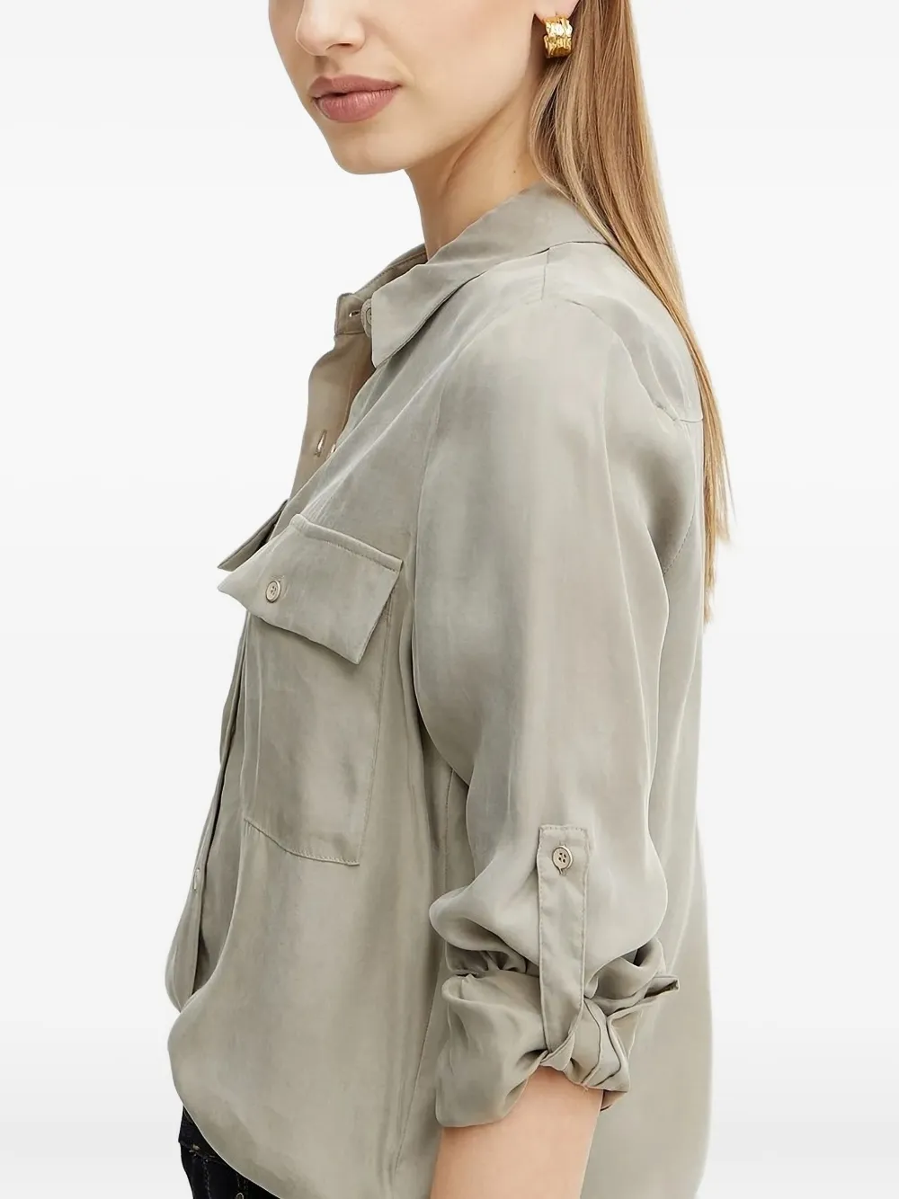 GUESS USA Blouse met opgestikte zak - Groen