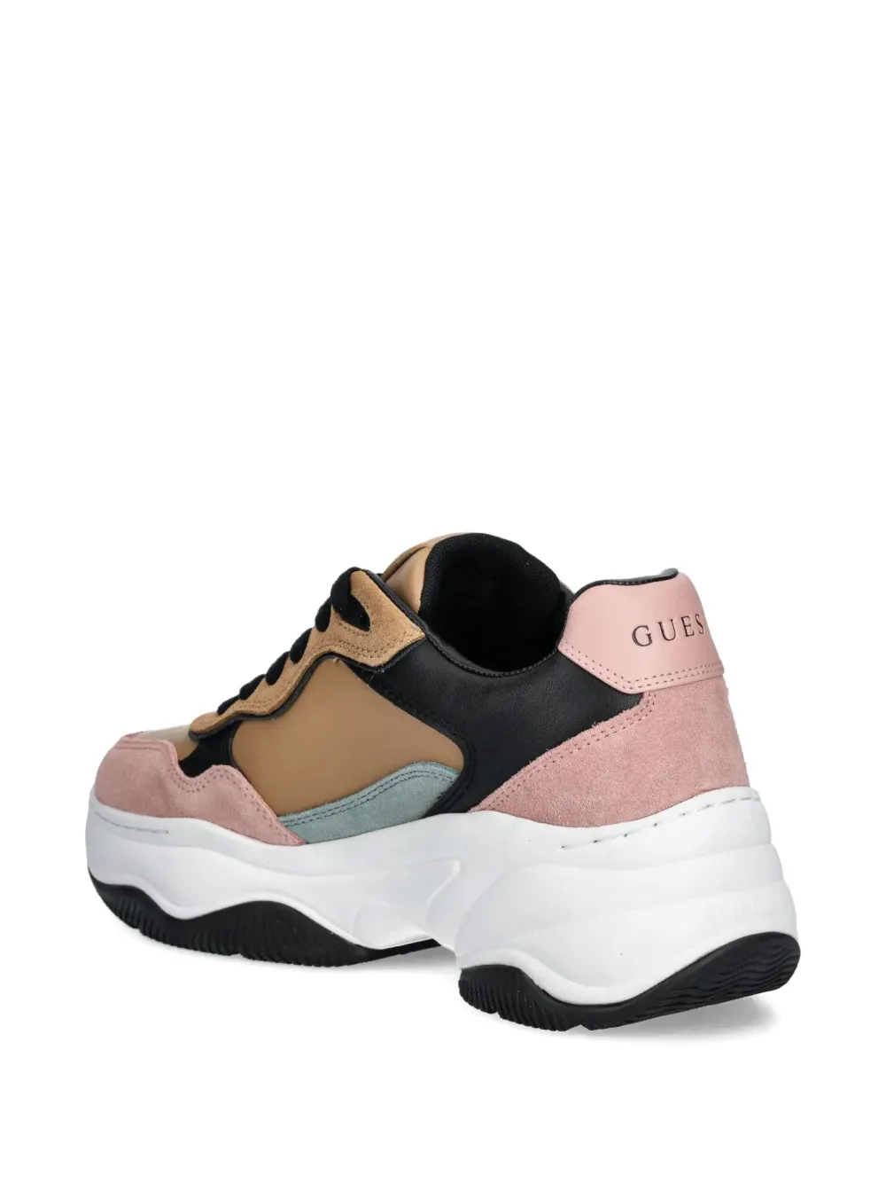 GUESS USA Hapyy panelled chunky sneakers Brown