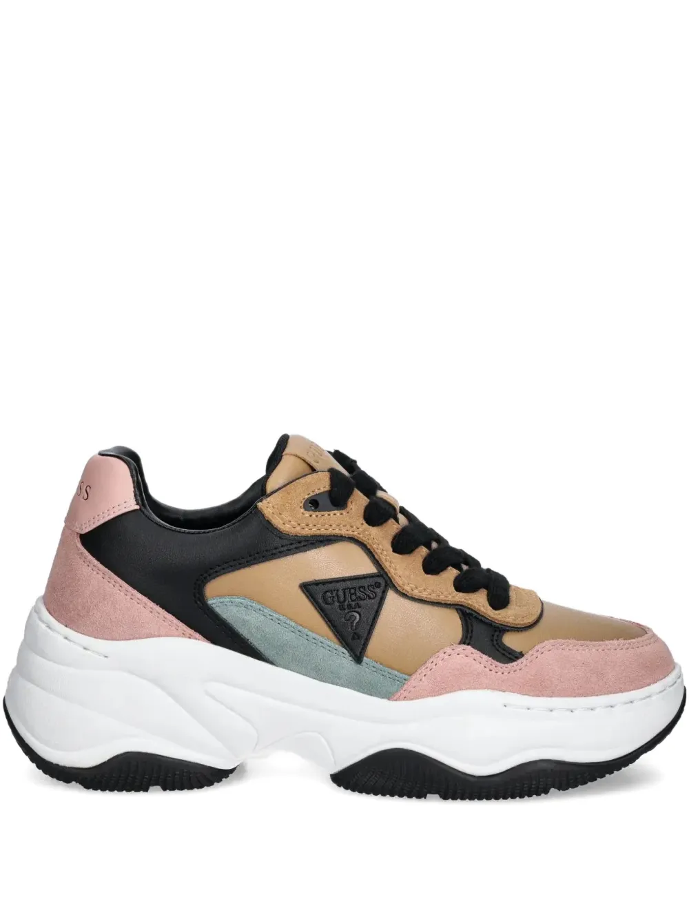 GUESS USA Hapyy panelled chunky sneakers Brown