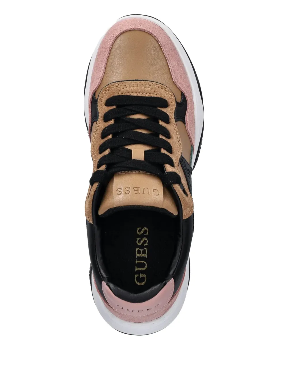 GUESS USA Hapyy panelled chunky sneakers Brown