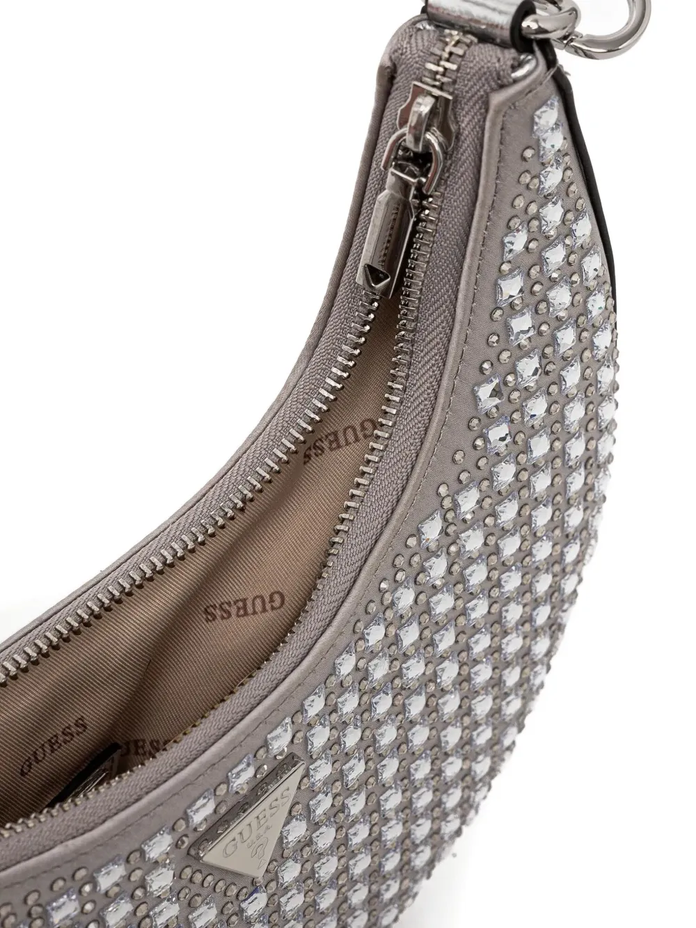 GUESS USA Schoudertas verfraaid met stras Zilver