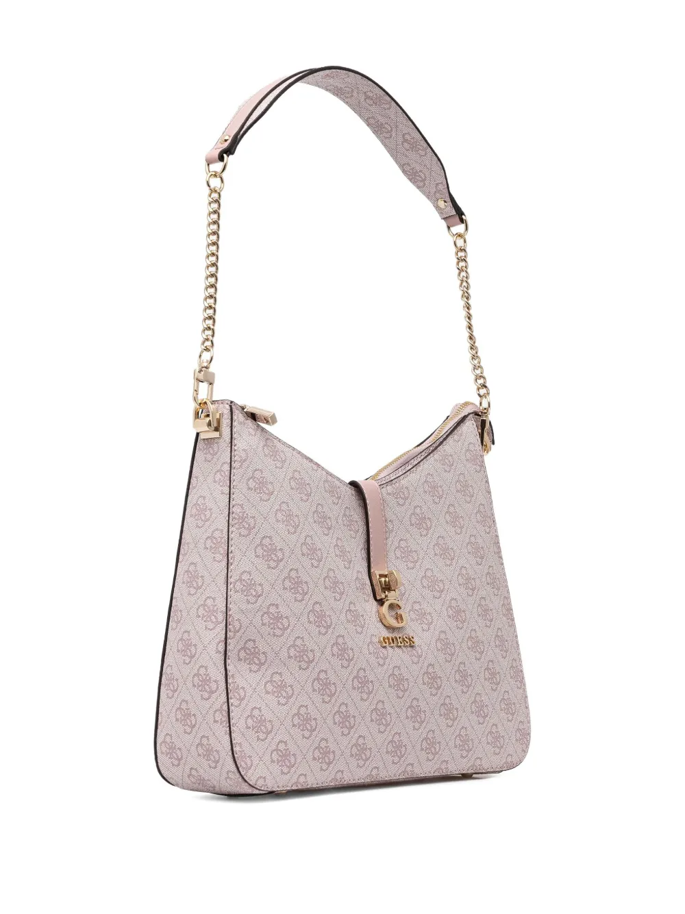 GUESS USA Zamira logo-printed shoulder bag Roze