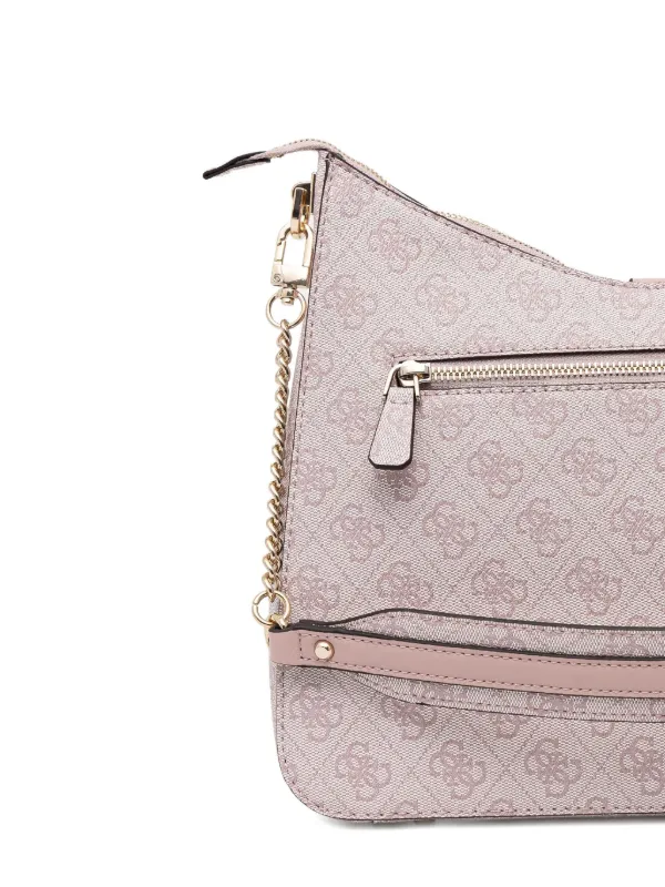 GUESS USA Zamira logo-printed Shoulder Bag Pink FARFETCH JO