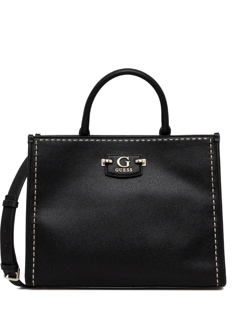 GUESS USA Gewatteerde leren tas met handvat Zwart