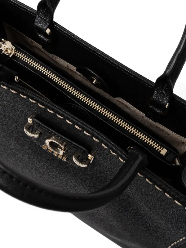 GUESS USA Nastra Leather Tote Bag | Black | FARFETCH PH