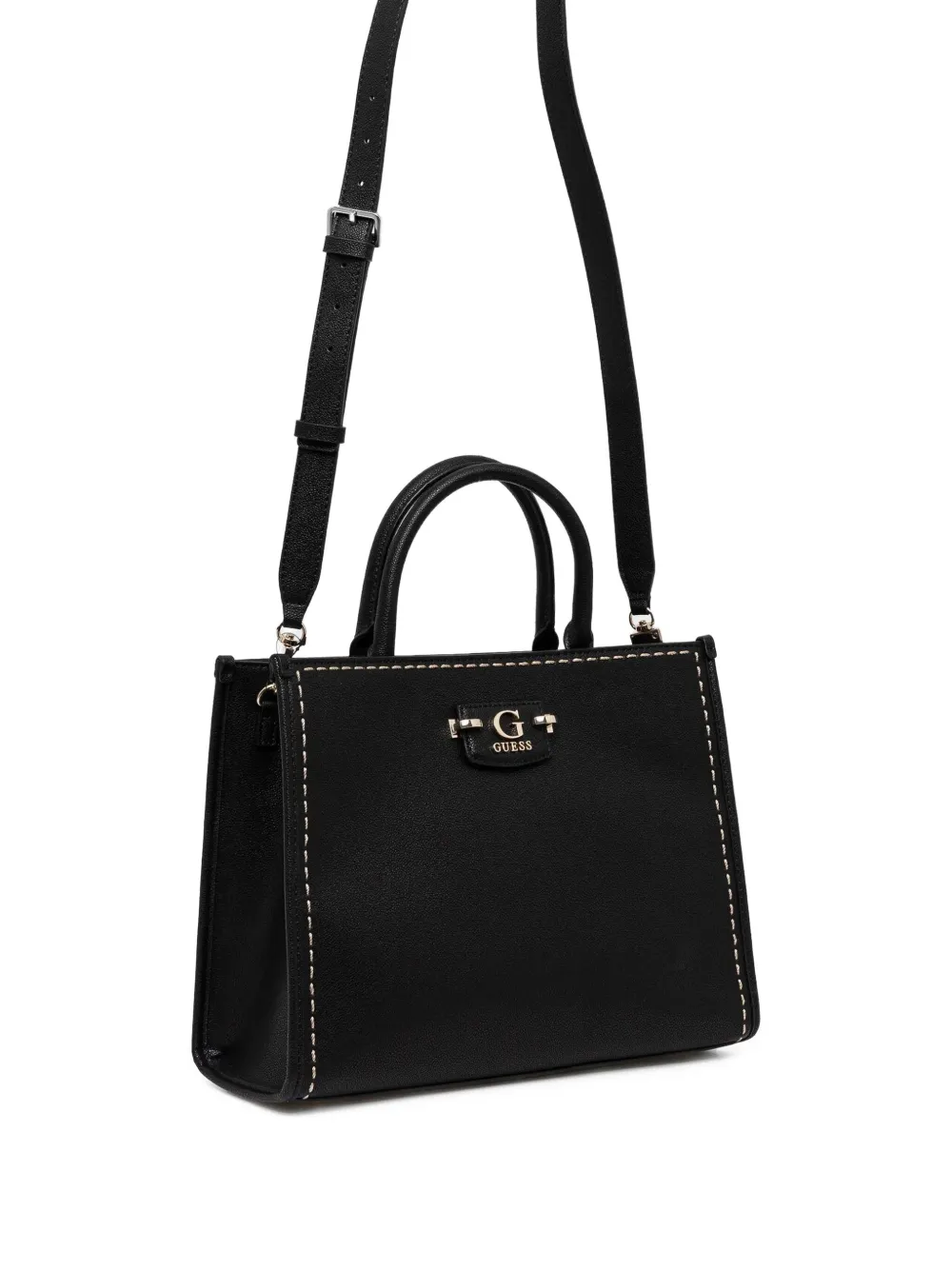 GUESS USA Gewatteerde leren tas met handvat - Zwart