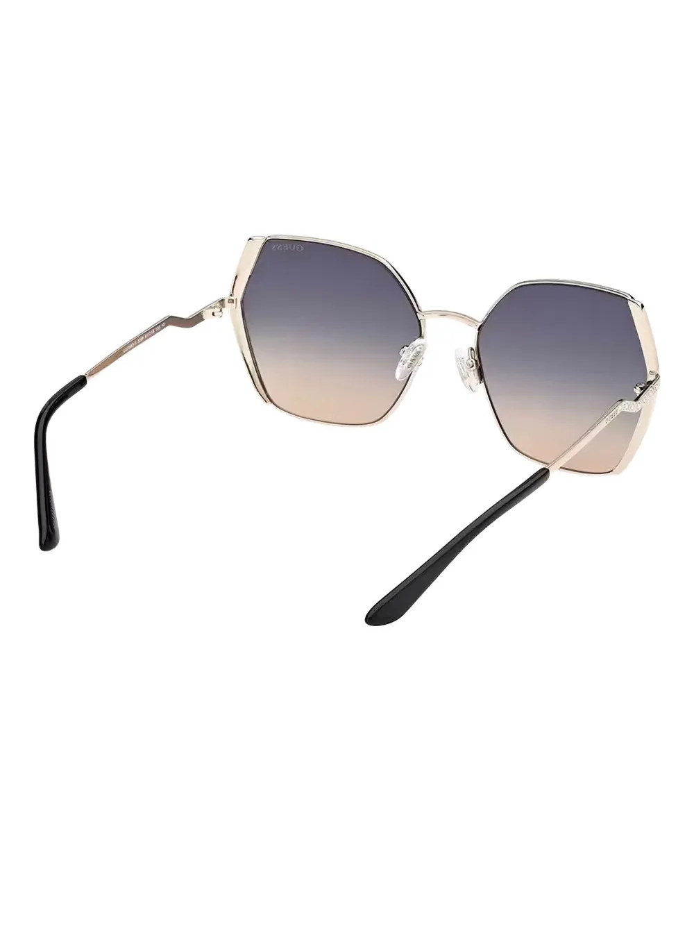 GUESS EYEWEAR Zonnebril met geometrisch montuur Goud