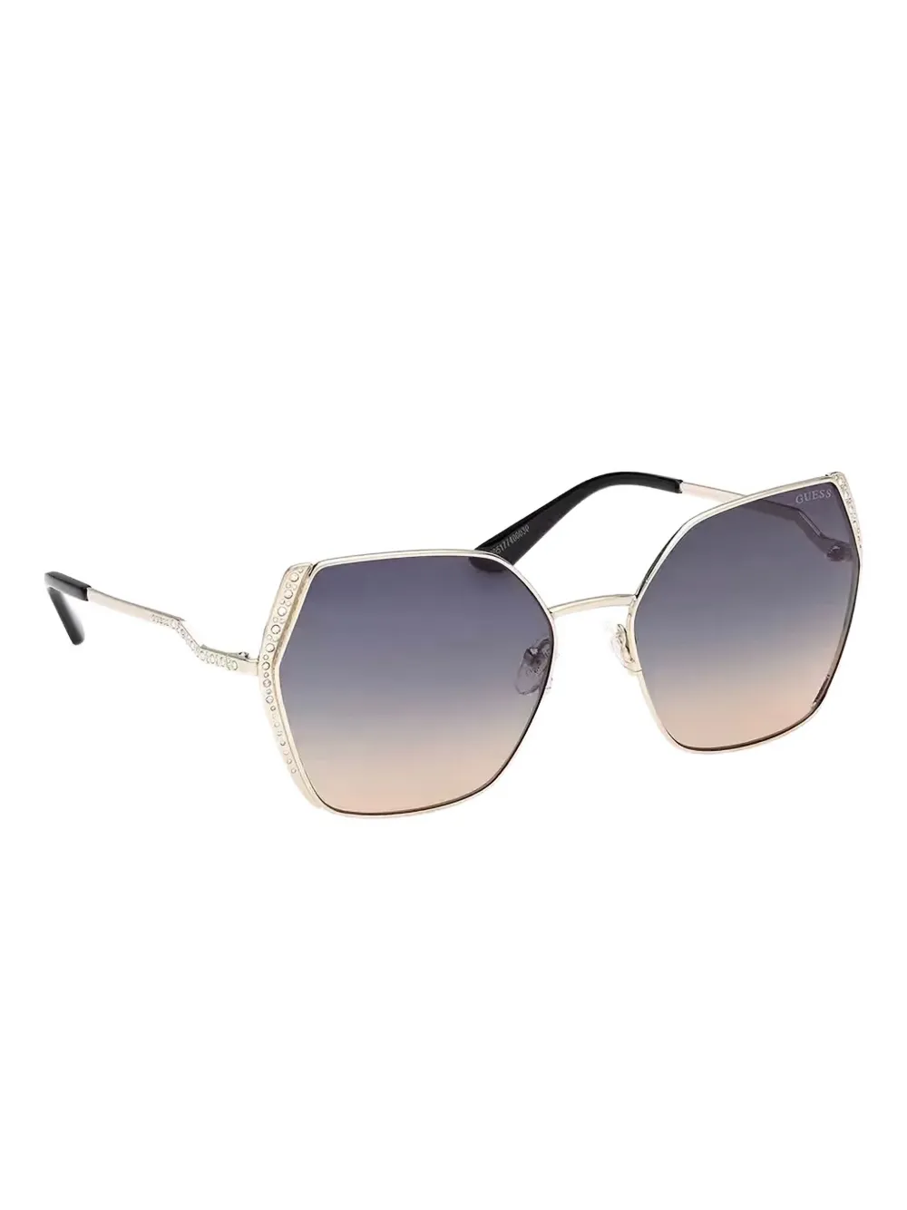 GUESS EYEWEAR Zonnebril met geometrisch montuur - Goud