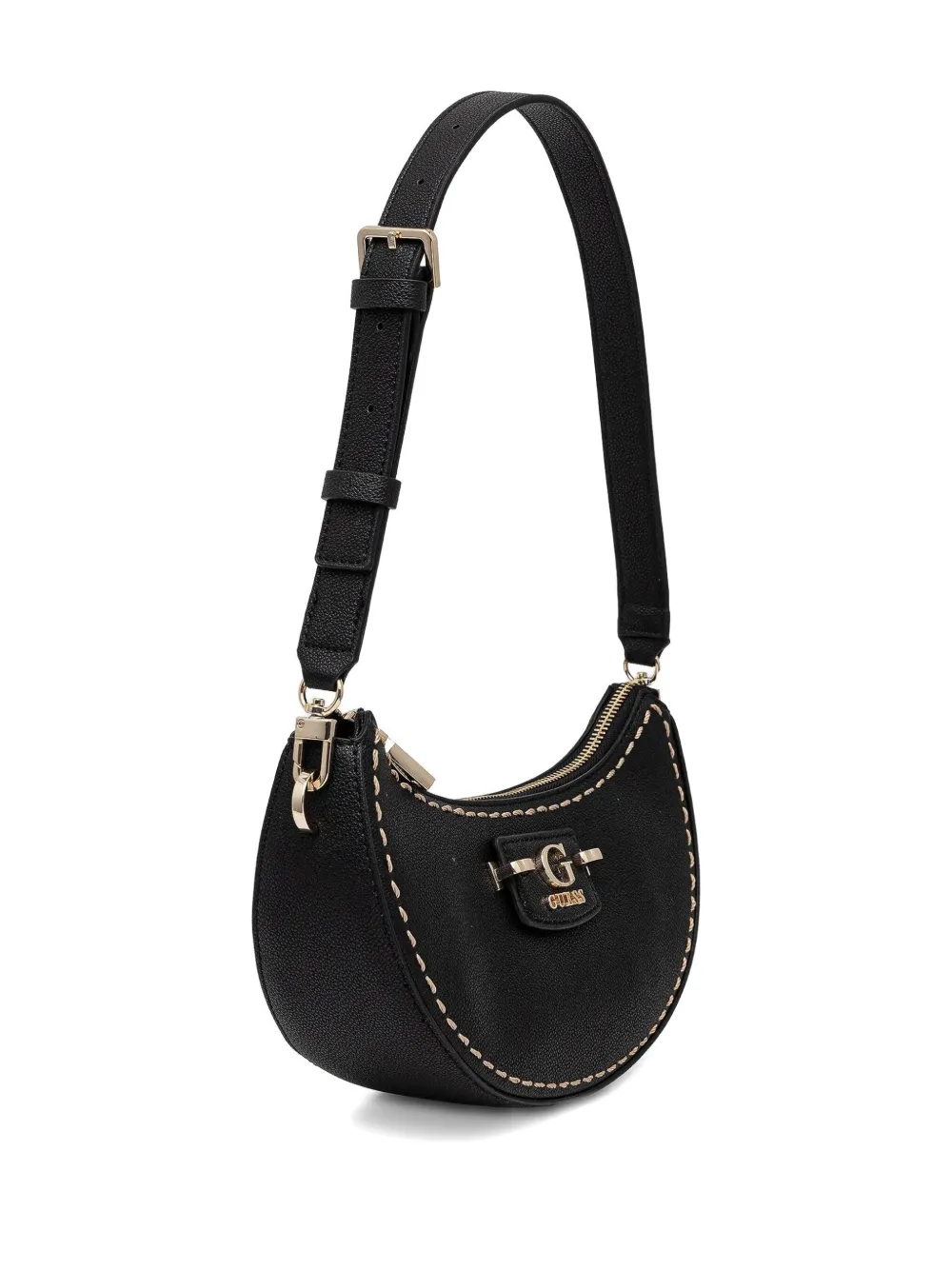 GUESS USA Semi-ronde schoudertas - Zwart