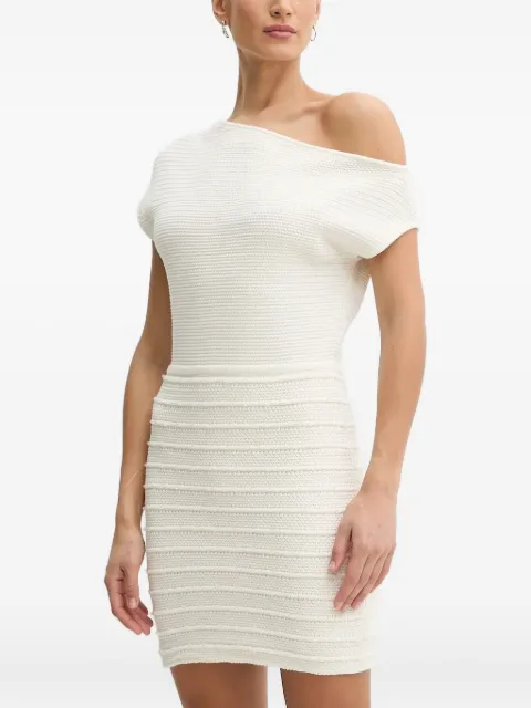 GUESS USA asymmetric-neck ribbed mini dress