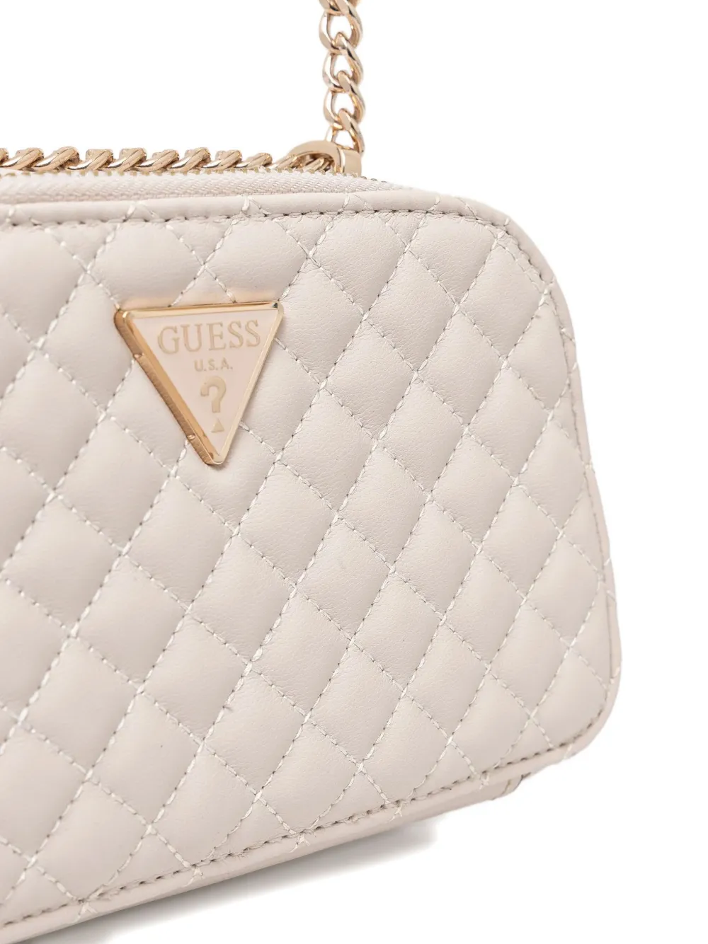 GUESS USA quilted cross body bag Beige