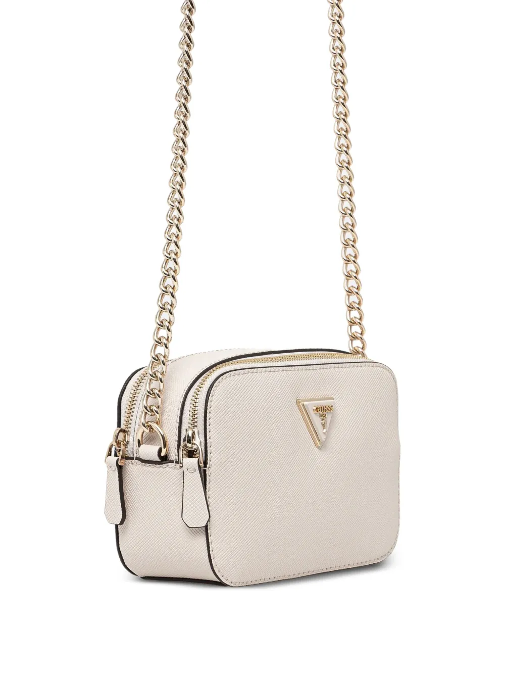 GUESS USA Crossbodytas met logoplakkaat Beige