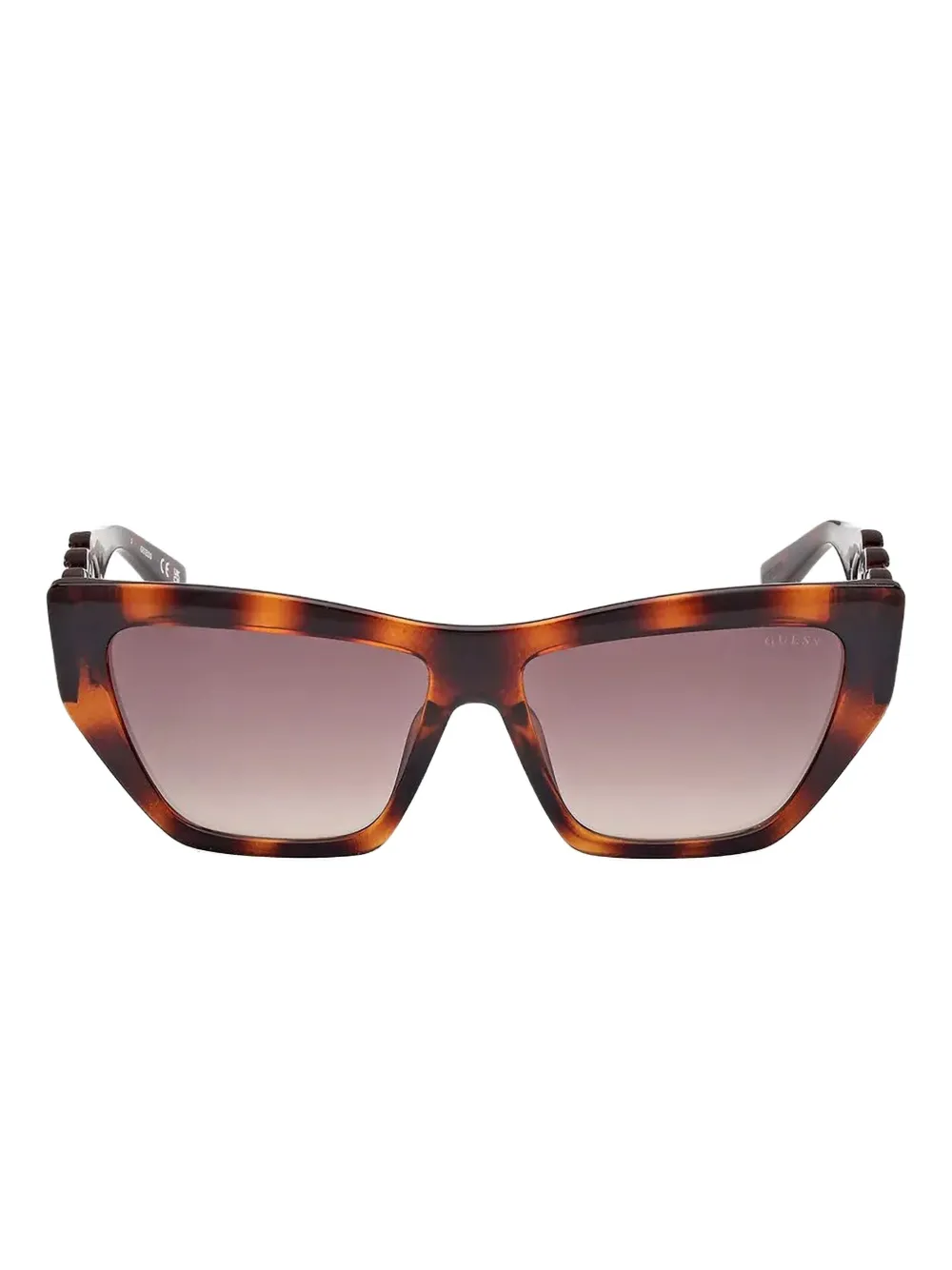 Guess Eyewear Cable-link Cat-eye Sunglasses In Brown