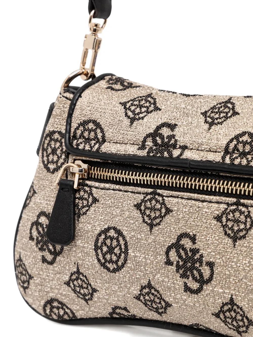 GUESS USA Beyza schoudertas met 4G-logo Beige