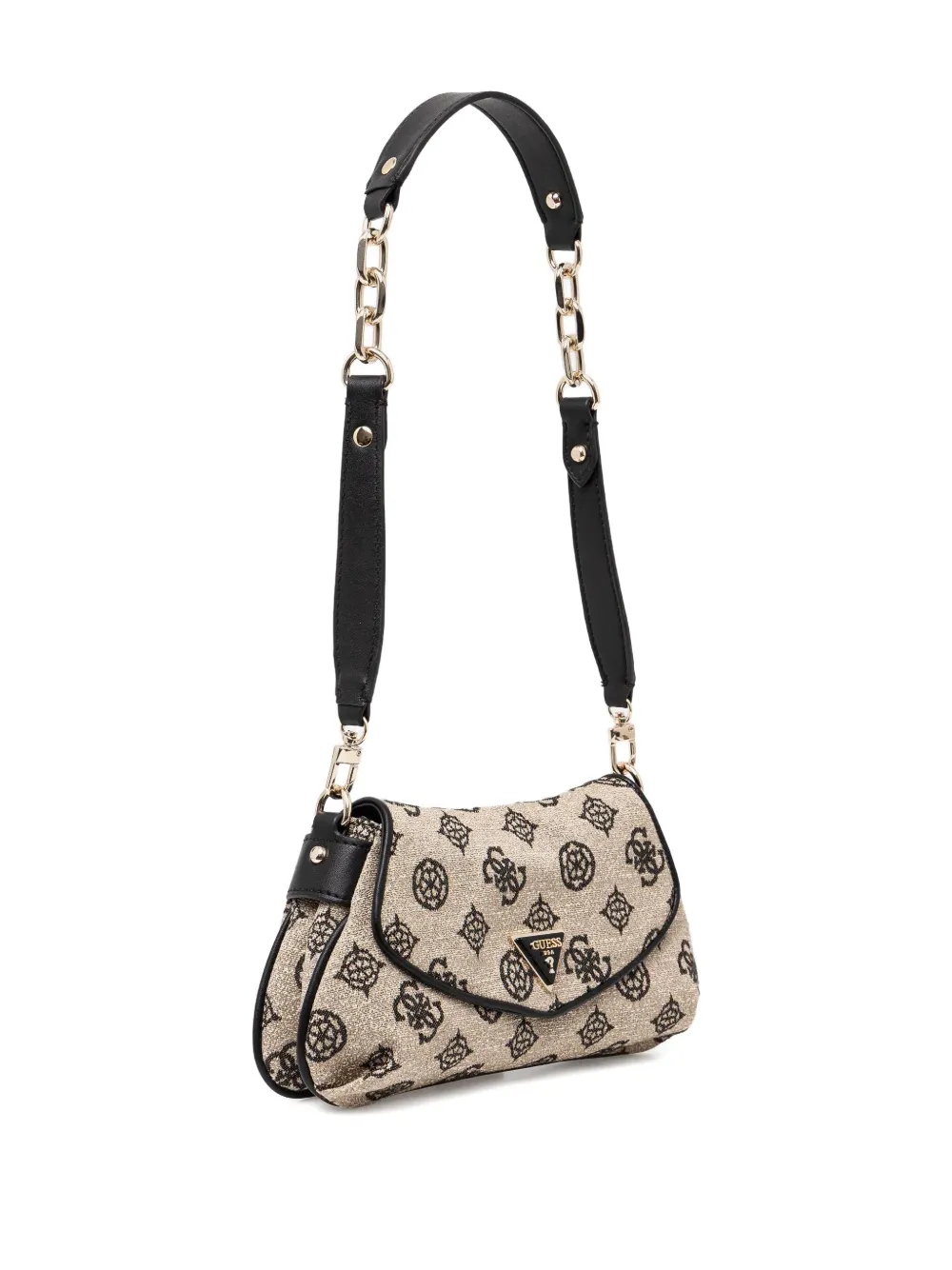 GUESS USA Beyza schoudertas met 4G-logo Beige