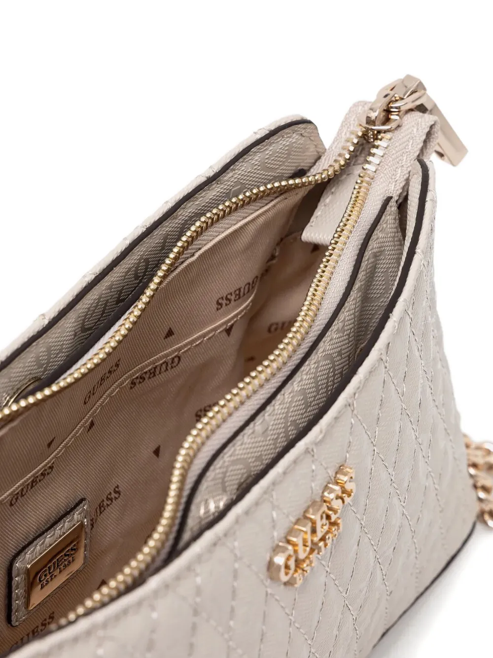 GUESS USA Gewatteerde crossbodytas Beige