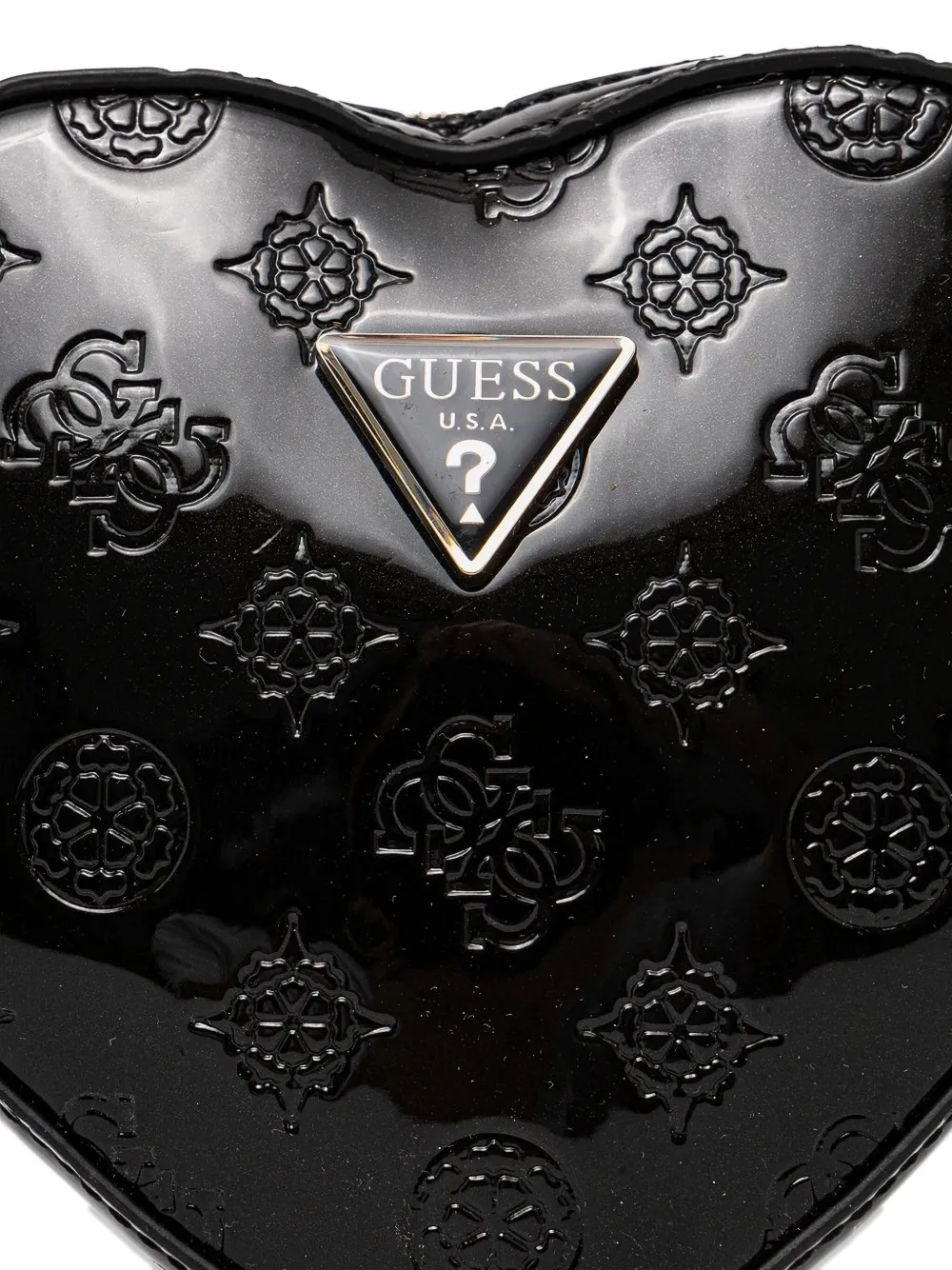GUESS USA Hartvormige mini-tas met logoplakkaat Zwart