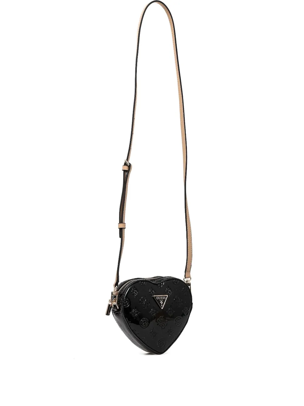 GUESS USA Hartvormige mini-tas met logoplakkaat Zwart