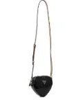GUESS USA heart-shaped logo-plaque mini bag - Black