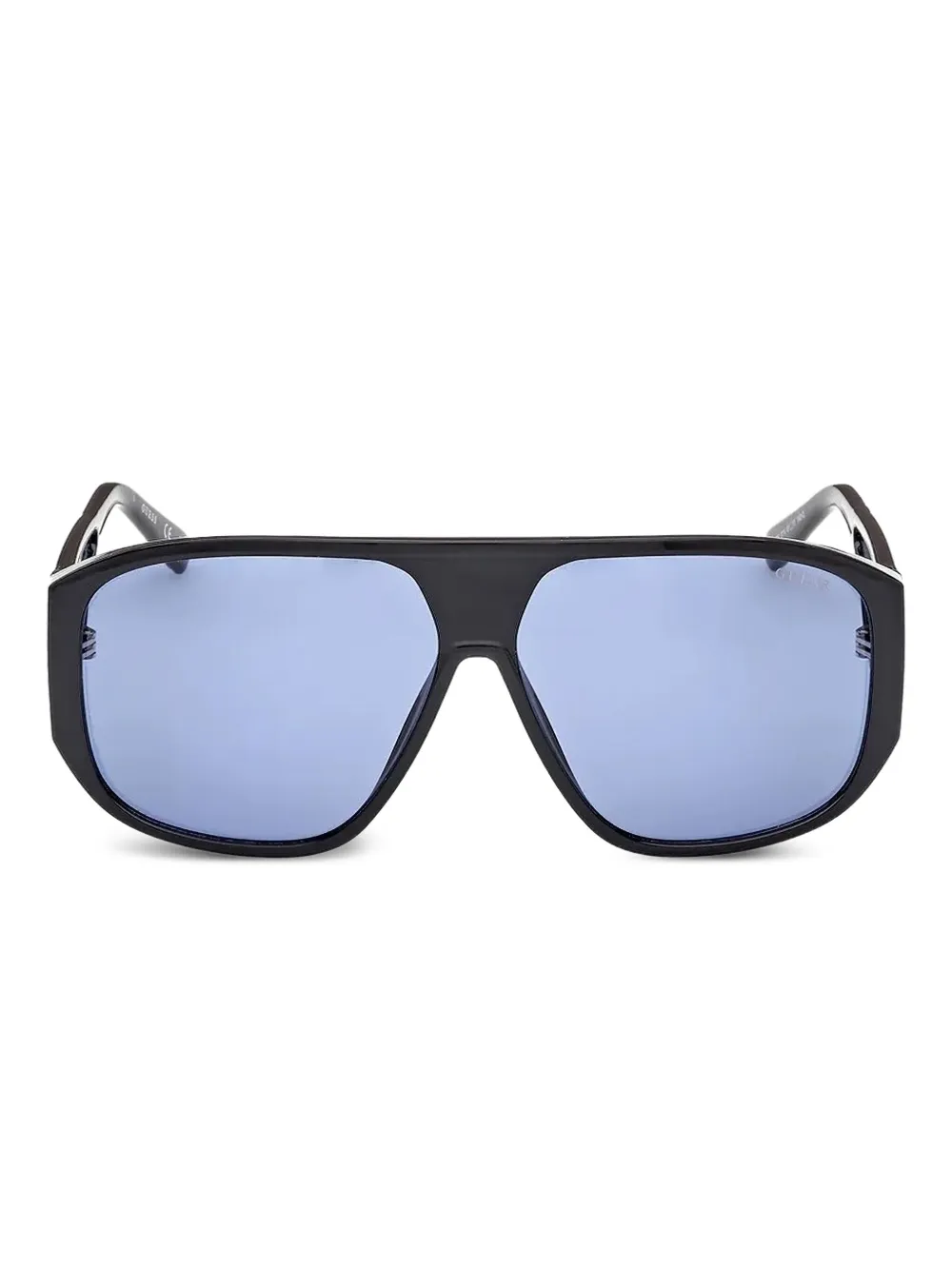 GUESS EYEWEAR ジオメトリックフレーム サングラス - ブラック GUESS EYEWEAR ジオメトリックフレーム サングラス - ブラック