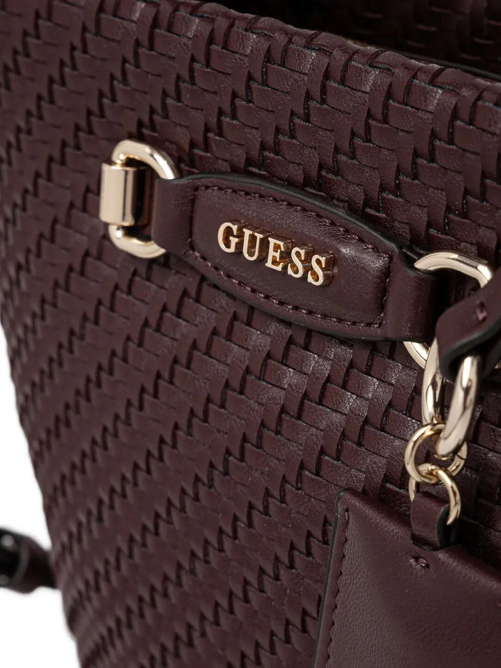 GUESS USA Geweven kleine schoudertas Rood