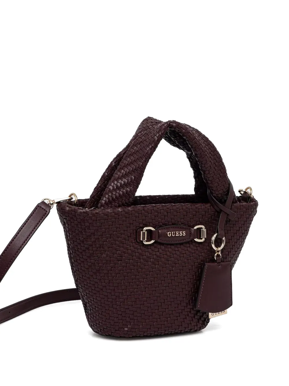 GUESS USA Geweven kleine schoudertas Rood