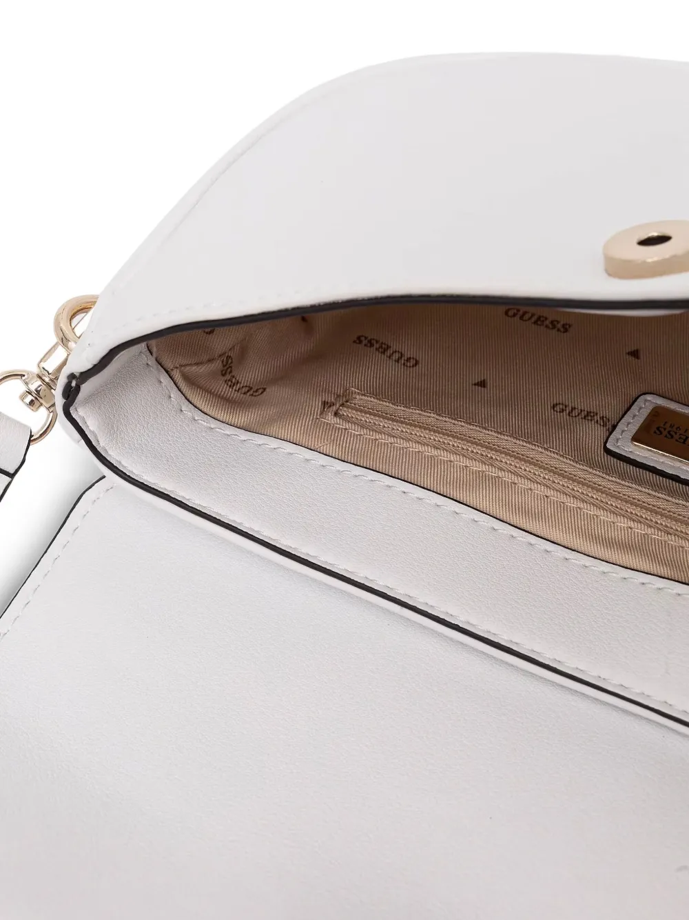 GUESS USA Ovalen crossbodytas Wit