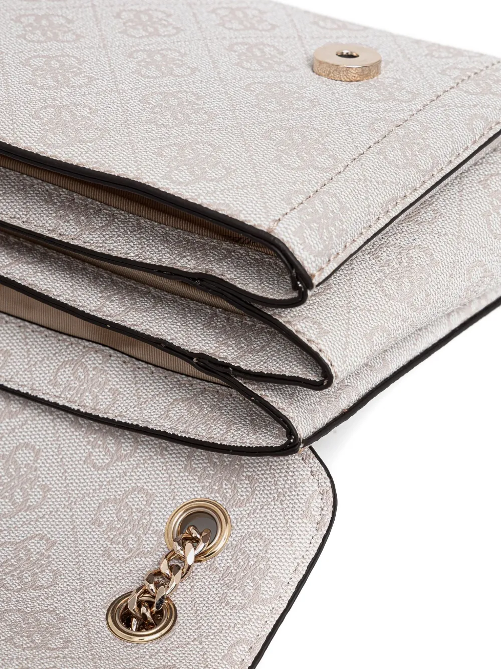 GUESS USA Flap schoudertas met monogram Wit