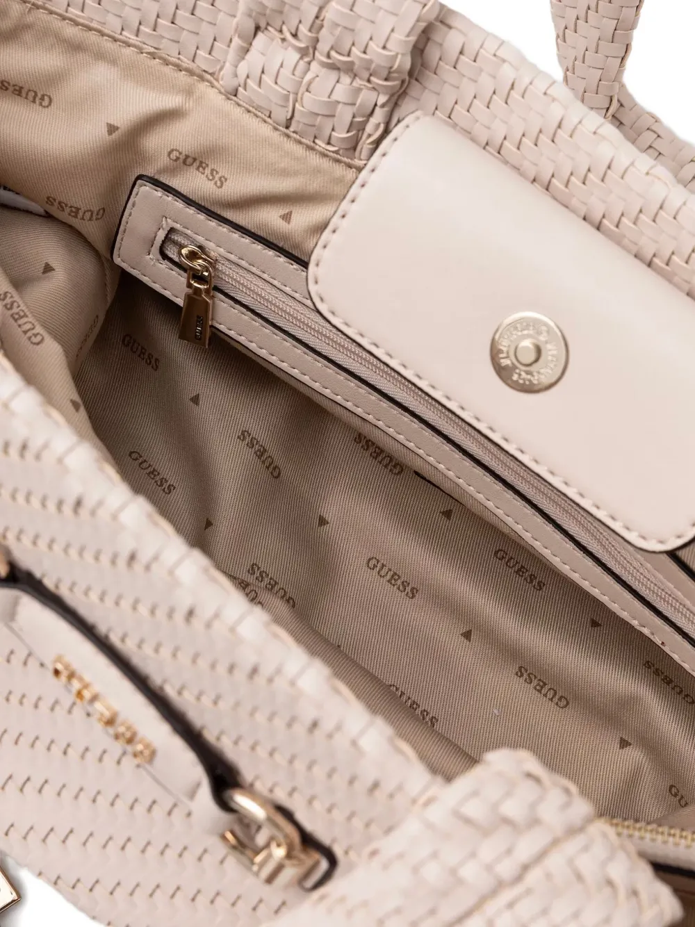 GUESS USA Geweven shopper Beige
