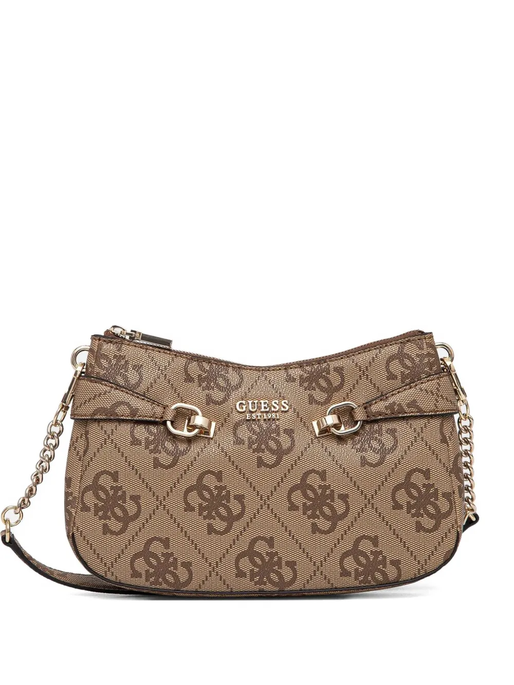 GUESS USA Signature kleine crossbodytas met logo Beige