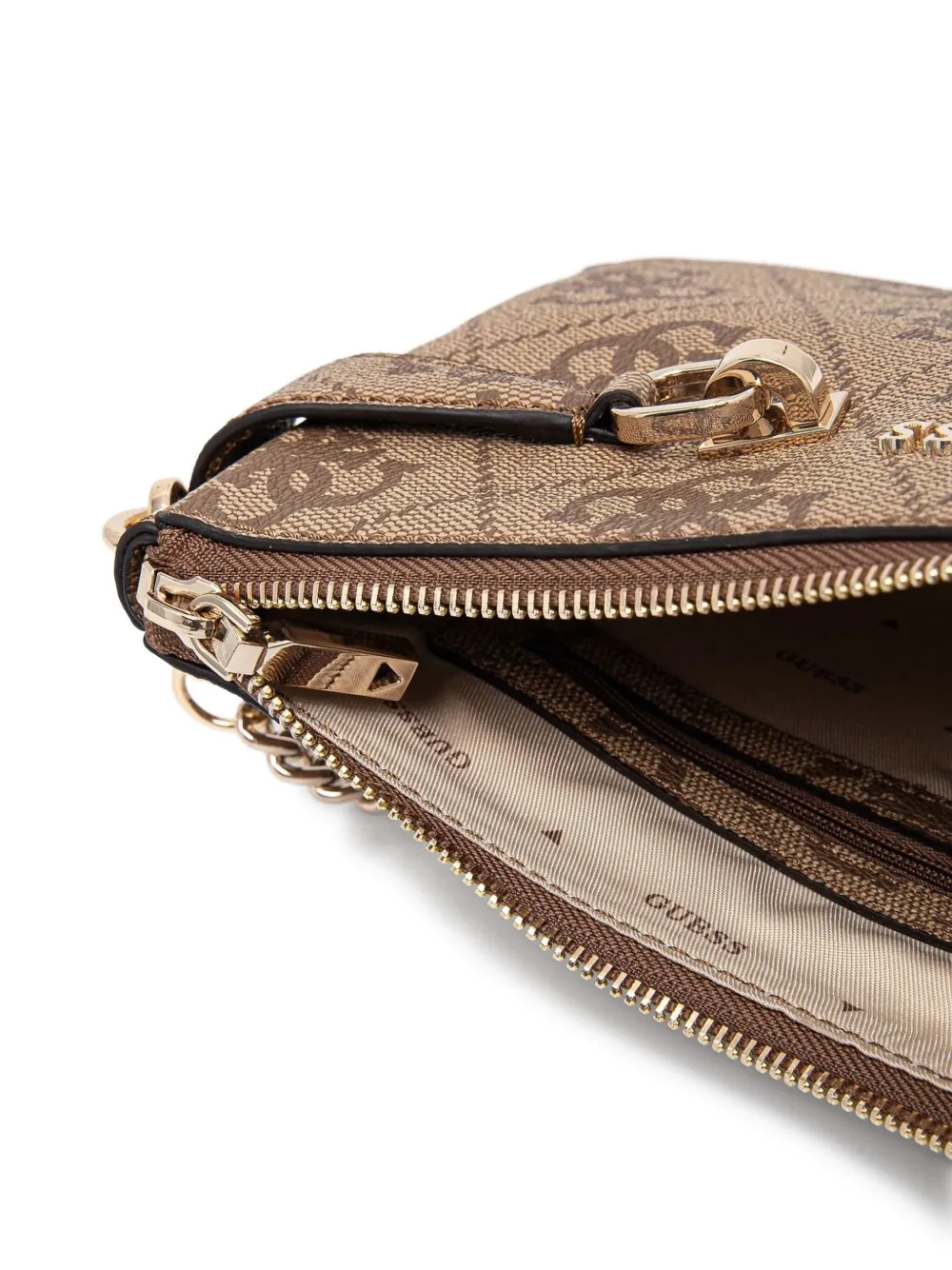 GUESS USA Signature kleine crossbodytas met logo Beige
