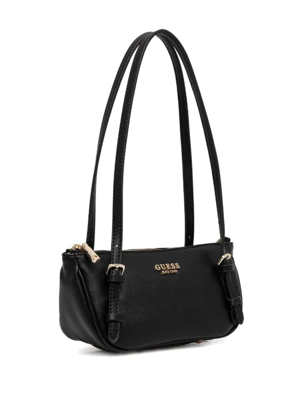 GUESS U.S.A ブラック ミニ クラックル バッグ クラック加工レザー GUESS USA Mini Cerelia Shoulder Bag | Black | FARFETCH