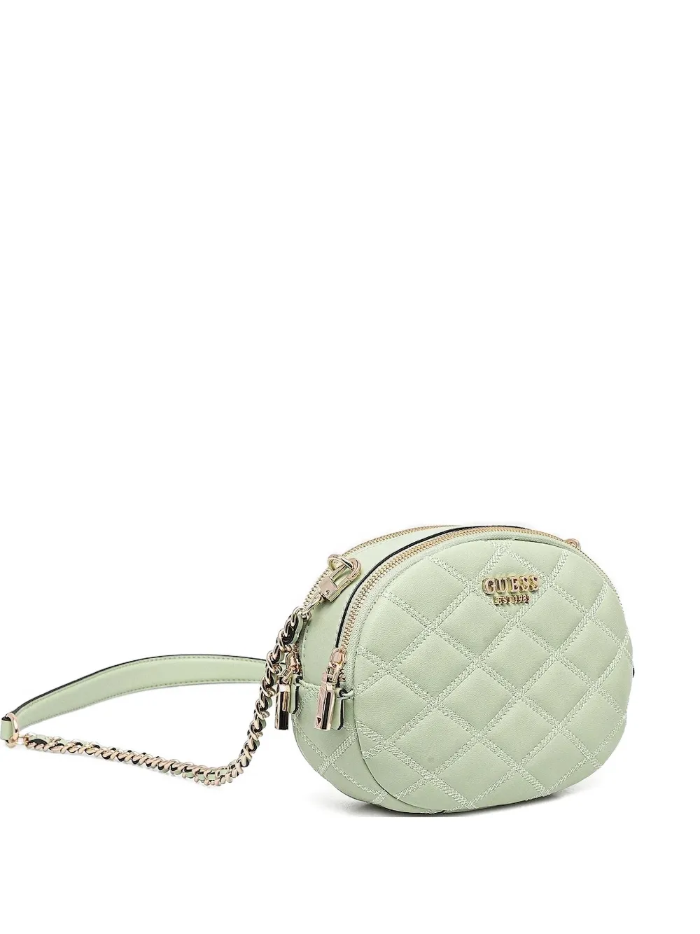 GUESS USA Gewatteerde crossbodytas met kettingband Groen