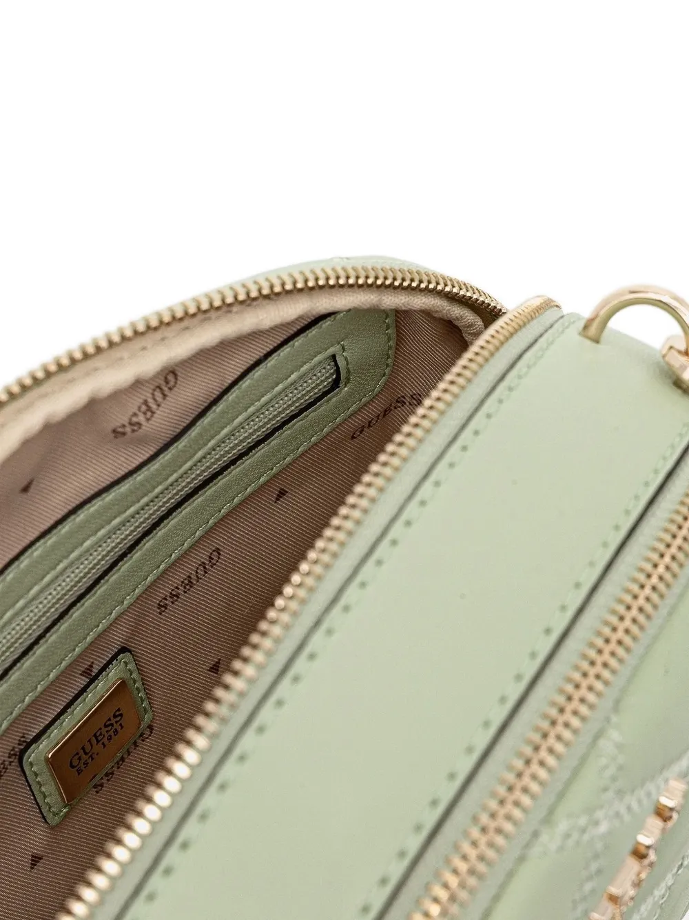 GUESS USA Gewatteerde crossbodytas met kettingband Groen