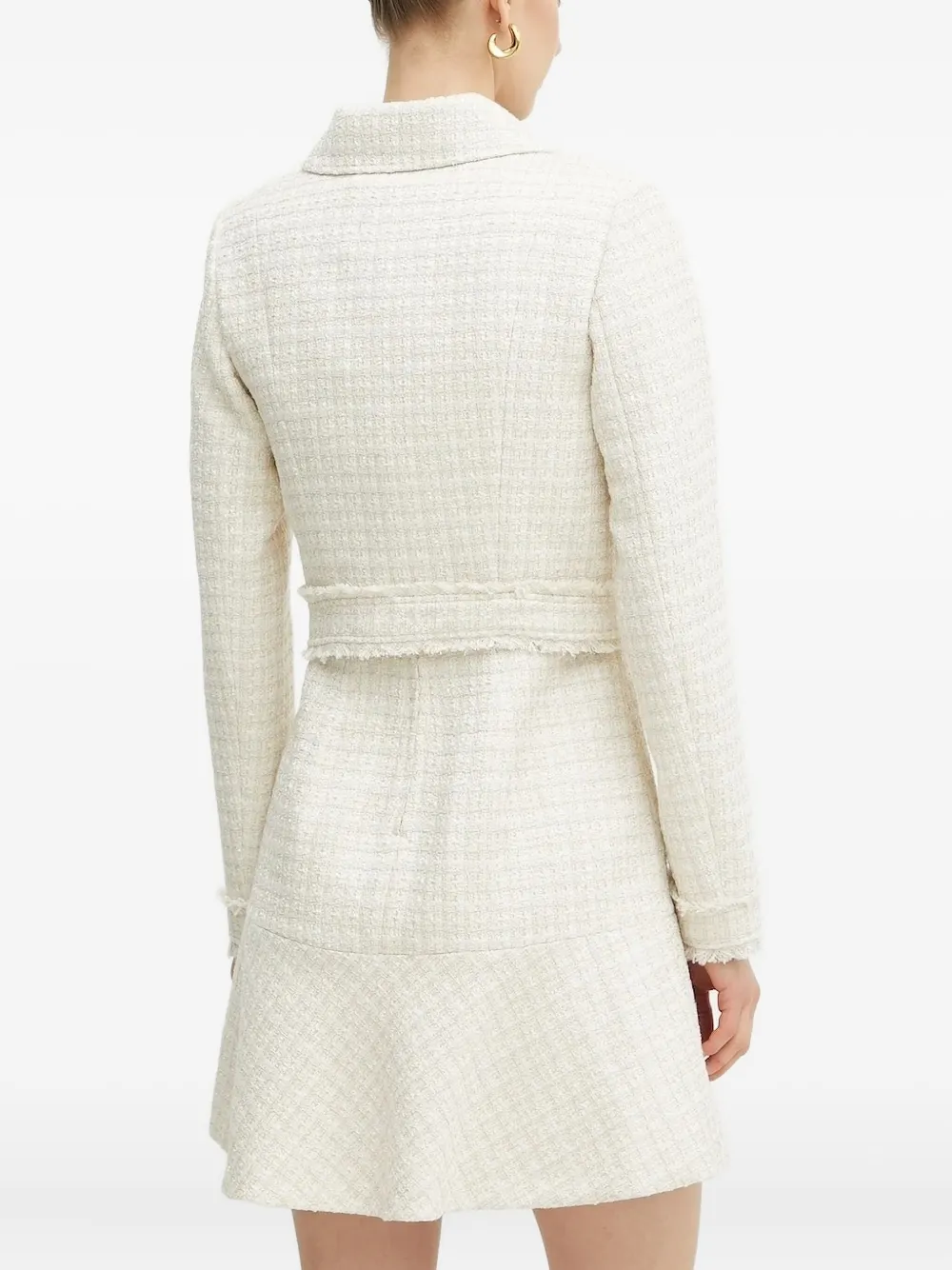GUESS USA Tweed jack verfraaid met parels Wit