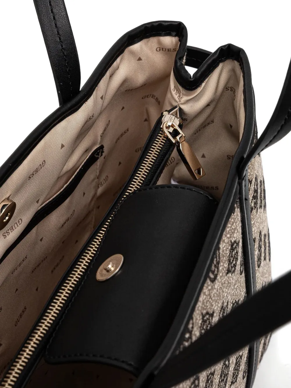 GUESS USA Shopper met monogram Beige