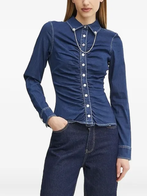 GUESS USA ruched denim shirt