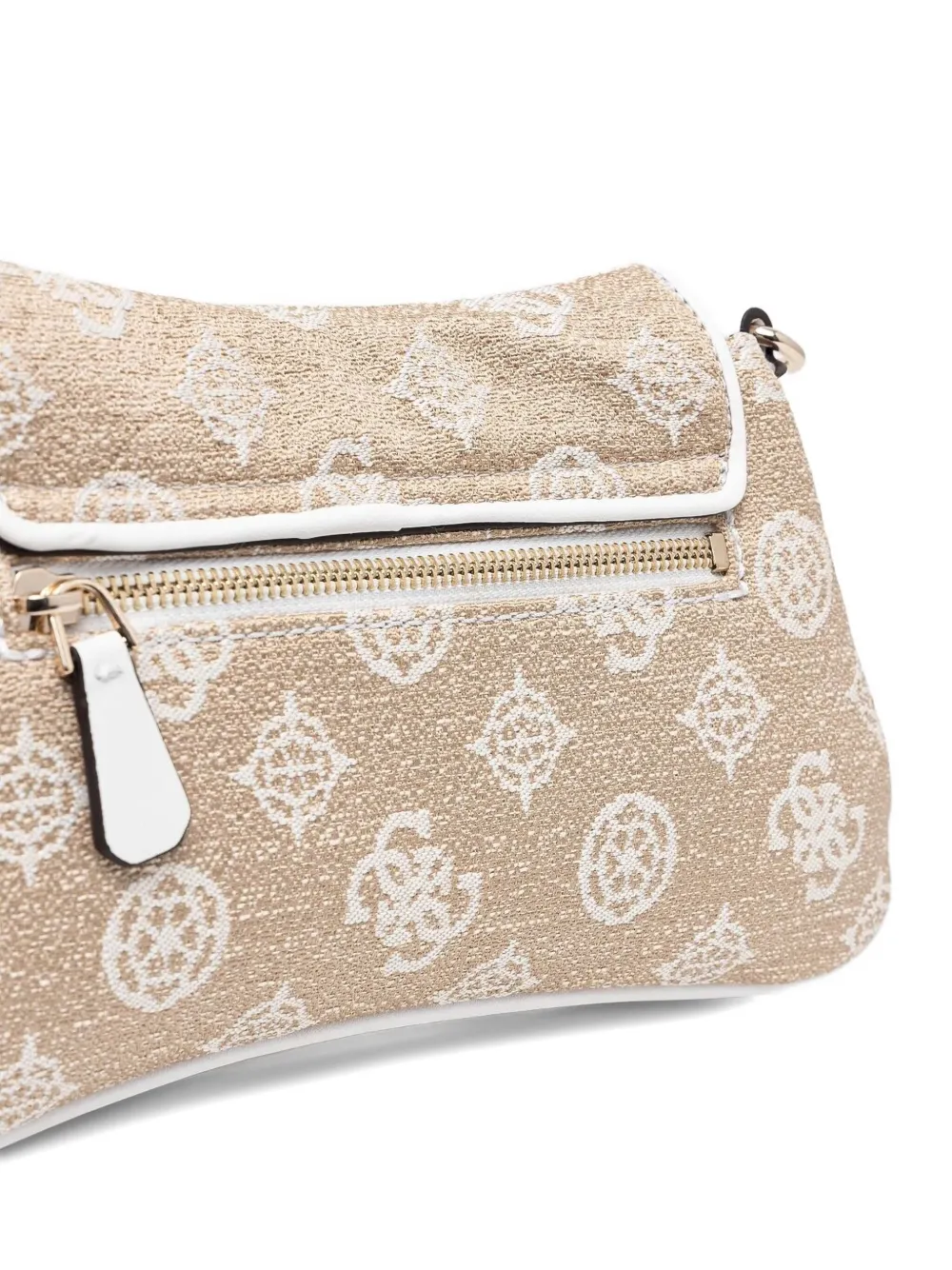GUESS USA Schoudertas met kenmerkend monogram Beige