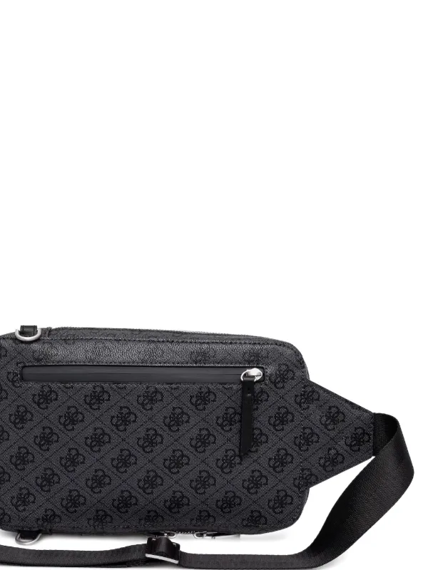 GUESS USA Milano logo-print Crossbody Bag Black FARFETCH NO