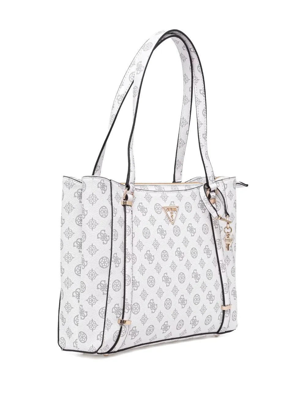GUESS USA monogram tote bag Wit