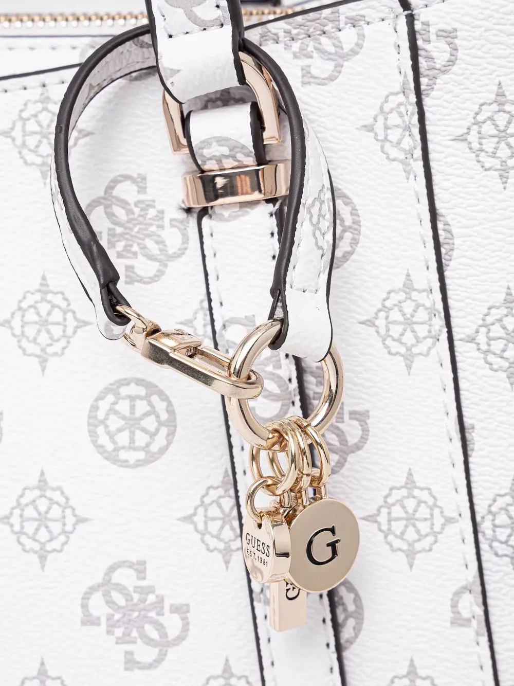 GUESS USA monogram tote bag Wit
